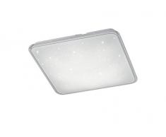 Trio Leuchten LED Deckenleuchte 657910100 Contrast, Kunststoff weiß, Rand klar, 21 Watt LED, Starlight Effekt, Switch Dimmer