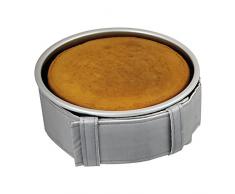 PME Backgürtel für Tiefe runde und eckige Backformen, Stoff, Grau: 43 x 4 (109cm x 10cm), 16 x 2.5 x 27 cm