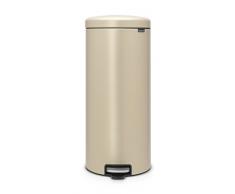 Brabantia newIcon Treteimer 30 L Sense of Luxury, Edelstahl, mineral golden beach, 30 Liter
