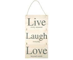 Anker-Live Laugh Love Holzschild Wandschild