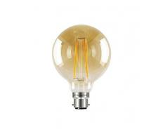 Integral LED-Sunset Vintage B22 Nicht dimmbar Lampe, klar, 125 mm (Globe 125) 2,5 W (40 W) K Taschenlampe inkl.