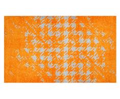 LifeStyle-Mat 200076 Chaos, rutschfeste und waschbare FuÃmatte, ideal für den Eingang, die Garderobe oder Küche, 67 x 110 cm, orange