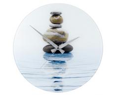 WENKO 21358100 Wanduhr Meditation, Gehärtetes Glas, 37 x 3 x 37 cm, Mehrfarbig