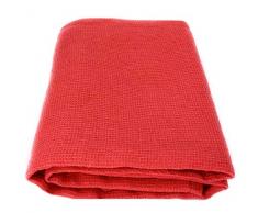 JOWOLLINA Feines Waffelpique Badetuch Saunatuch Leinen Stonewashed (Strawberry, 100x160 cm)