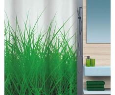 Spirella Anti-Schimmel Duschvorhang Gras Grün Anti-Bakteriell, waschbar, wasserdicht Polyester 180x200cm