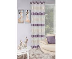 Eurofirany ZAS/EDITH/K+FIO Vorhang Ãsenschal Edith, Polyester, violett, 0.02 x 140 x 250 cm