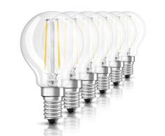 Osram LED Star Classic P Lampe, in Tropfenform mit E14-Sockel, nicht dimmbar, Ersetzt 25 Watt, Filamentstil Klar, Warmweiß - 2700 Kelvin, 6er-Pack