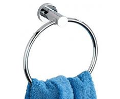 WENKO 19351100 Handtuchring Valente, Messing, 16 x 17 x 7 cm, Chrom