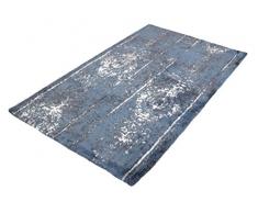 Kleine Wolke Caracas Badteppich, 78% Baumwolle / 22% Viskose, eisblau, 100 x 60 cm