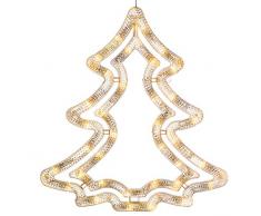 WeRChristmas 35 LED Weihnachtsbaum Silhouette, 37 cm – Warm Weiß