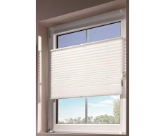mydeco® 120x130 cm [BxH] in weiß - Plissee Jalousie ohne bohren, Rollo für innen incl. Klemmträger (Klemmfix) - Sonnenschutz, Sichtschutz für Fenster