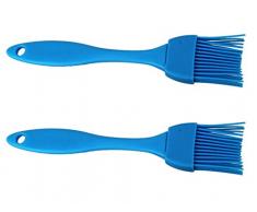2 er Set Backpinsel Bratenpinsel Silikonpinsel Pinsel KÃ¼chenpinsel Silikon (2 x blau)