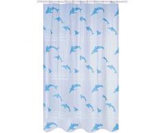 MSV Duschvorhang Delfin aus Polyvinylacetat 180x200cm, Mehrfarbig, 30 x 20 x 15 cm