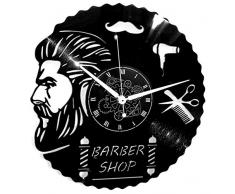 Vinyl Wanduhr Vintage Schallplatten-Design handgemachte Dekor Friseur Modernes Design Barber Shop Bart Friseursalon
