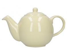 Dexam London Pottery Teekanne rund, für 6 Tassen, Elfenbein