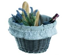 Fahrradkorb, Korb für EIN Fahrrad, Retro Fahrrad Korb, Vintage Stil Weide Korb mit Kunstleder Riemen 35 cm, Weidentransporter für EIN Fahrrad