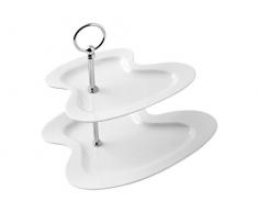 Chio Happy Hour 3790/91 Etagere, 2stöckig, Rechteckig, Stahl, Weiß,