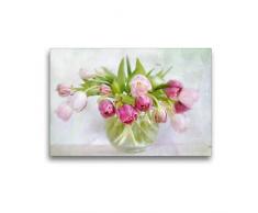 Premium Textil-Leinwand 45 x 30 cm Quer-Format Stillleben mit Tulpen | Wandbild, HD-Bild auf Keilrahmen, Fertigbild auf hochwertigem Vlies, Leinwanddruck von Lizzy Pe
