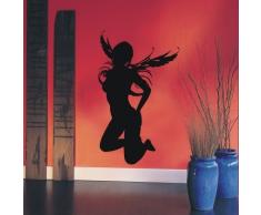Indigos WG10412-70 Wandtattoo W412 Sexy Engel Fee Wandaufkleber 80 x 48 cm, schwarz