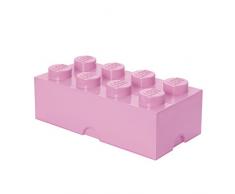 LEGO Aufbewahrungsstein, 8 Noppen, Stapelbare Aufbewahrungsbox, 12 l, hellrosa
