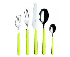 Mepra SPA 10L722020 Besteckgarnitur, Design Fantasia, Zitronengelb, 20-teilig