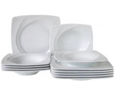 Creatable 13162, Serie Celebration Weiss, 12tlg Tafelservice, Porzellan, 30 x 25 x 30.5 cm, 12-Einheiten