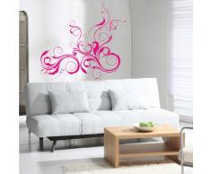 INDIGOS 4052166141741 Wandtattoo w653 schöne Tribal Blatt Wandaufkleber, 96 x 87 cm, rosa