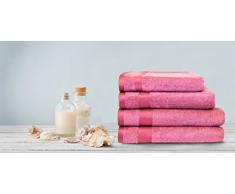 MB HOME Telo- corallo Terry Handtuch, 100x150cm, Coral