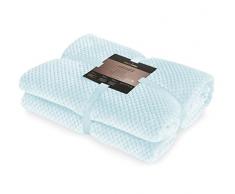 DecoKing 32084 Kuscheldecke 70x150 cm hellblau Decke Microfaser Wohndecke Tagesdecke Fleece weich sanft kuschelig skandinavischer Stil hellblau Henry