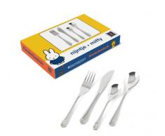 Zilverstad Kinderbesteck miffy Zoo 4-tlg 18/10 Edelstahl 16/17/16/13cm