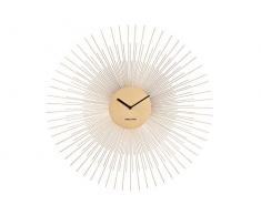 Karlsson Wanduhr Peony Stahl L Gold, Stehlen, D. 60 cm, H. 3,5 cm