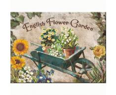 Nostalgic-Art 14266 Home & Country - English Flower Garden Blue Barrow, Magnet 8x6 cm