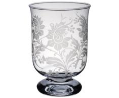 Villeroy & Boch Helium Windlicht mit Blumenornament, 23,5 cm, Glas, Klar