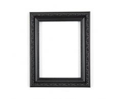 Memory Box Verzierter Bilderrahmen im Shabby-Chic-Stil, mit Einer MDF-Rückwand zum Aufhängen oder Aufstellen, mit Einer hochklaren, bruchsicheren Plexiglasplatte aus Styrol, 25,4 x 20,3 cm, Schwarz