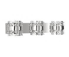 WOFI Wandleuchte, Aluminium, Integriert, 12.6 W, Chrom, 52 x 11 x 10 cm