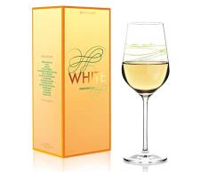 RITZENHOFF White Weißweinglas von Luca Casini, aus Kristallglas, 360 ml, mit edlen Platinanteilen