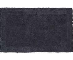 Grund organisch & beidseitig verwendbar Badteppich 100% Bio-Baumwolle, ultra soft, ÖKO-TEX-zertifiziert, 5 Jahre Garantie, LUXOR, Badematte 80x150 cm, anthrazit