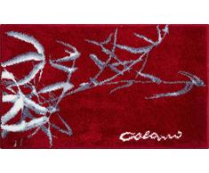 Grund COLANI Exklusiver Designer Badteppich 100% Polyacryl, ultra soft, rutschfest, ÖKO-TEX-zertifiziert, 5 Jahre Garantie, Colani 23, Badematte 60x100 cm, red