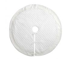 WeRChristmas Decke/Unterlage für Weihnachtsbaum, 140 cm, groß, gesteppt, Reinweiß