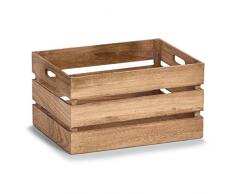 Zeller 15167 Aufbewahrungs-Kiste Vintage, Holz, braun, ca. 39 x 29 x 21 cm