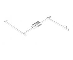 WOFI Deckenleuchte, 3-flammig Clay 3 x LED/10 W, 11 x 9 x 180 cm, 3000 k, 820 lm, chrom 9163.03.01.0000