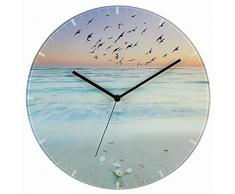 TFA Dostmann 60.3042.90 TFA Wanduhr ohne Batterie Glas, FS-NEUTR, Schwarz, 0