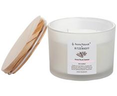 Ritzenhoff Aroma Naturals Nature Duftkerze, Glas, Rosa, Milchig, 11 x 11 x 8.5 cm