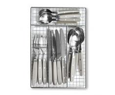 Zeller 24966 Besteck-Set, 17-teilig, Edelstahl 30.5 x 21 x 3.5 cm 17 Einheiten, grau