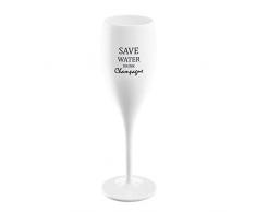 Koziol CHEERS NO. 1 SAVE WATER DRINK CHAMPAGNE Sektglas, Sektkelch, Champagnerglas, Proseccoglas, Kunststoff