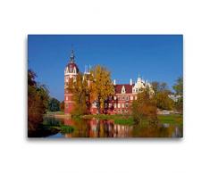 Calvendo Premium Textil-Leinwand 75 cm x 50 cm quer, Bad Muskau | Wandbild, Bild auf Keilrahmen, Fertigbild auf echter Leinwand, Leinwanddruck: SchlÃ¶sser der Niederlausitz Orte Orte