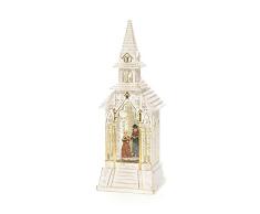 Konstsmide LED Schneekugel Kirche mit Chorszene - Wasserbefüllt/Innen (IP20) / Batteriebetrieben: 3xC 1.5V (ohne/Weihnachtslaterne 1 warmweiße Dioden