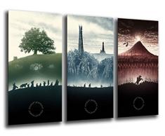 Wandbild - Der Herr der Ringe, 97 x 62 cm, Holzdruck - XXL Format - Kunstdruck, ref.26111