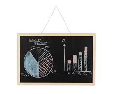 Relaxdays Kreidetafel mit Holzrahmen, abwischbare Tafel, Büro Memoboard, Wandtafel zum Aufhängen, 40 x 60 cm, schwarz, Kiefernholz, H x B: ca