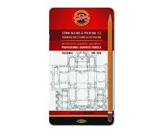 LEGO KOH-I-Noor 1502/1 Graphitstifte Set Technic Sortiert, Härtegrade von HB bis 10H, Schwarz